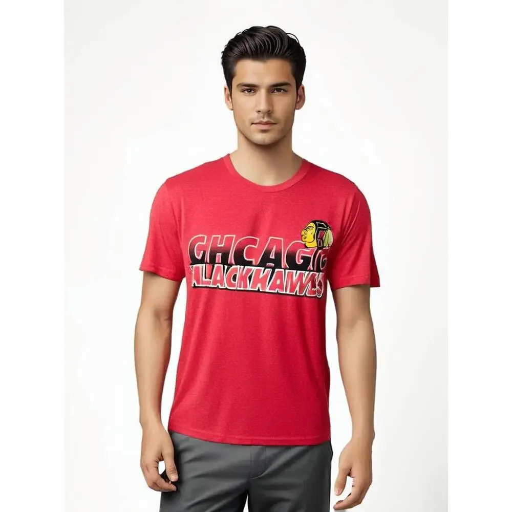 NWT NHL Chicago‎ Blackhawks Men's Large Short Sleeve Red T-Shirt